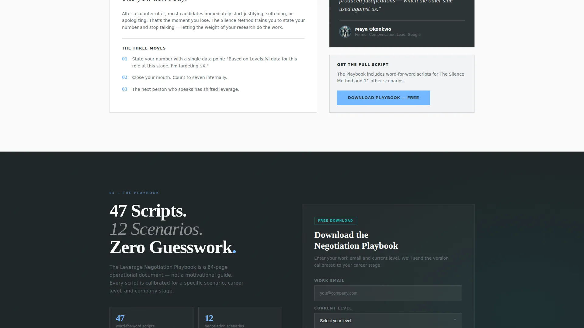 Precision Negotiation Coaching Landing Page Template