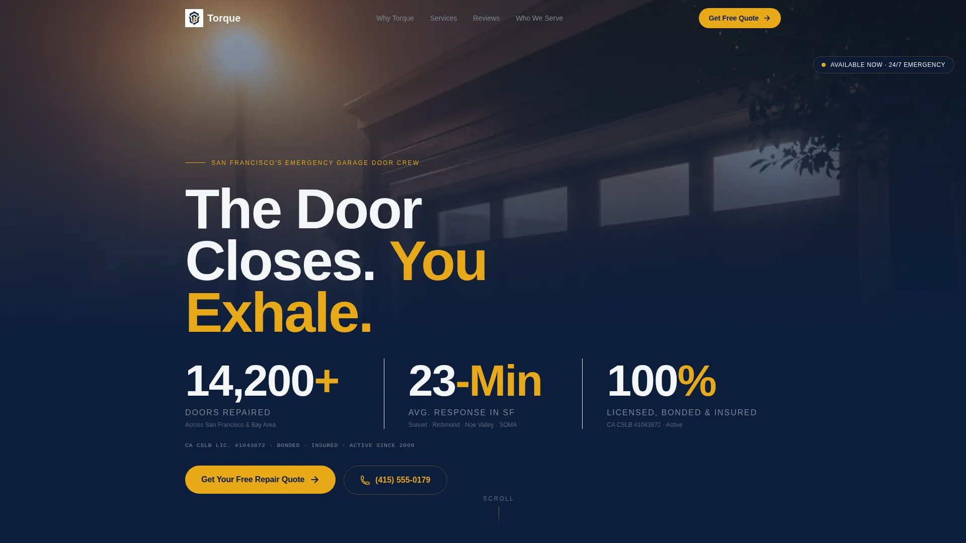 Trusted Garagedoor | Free Website Template | Rocket