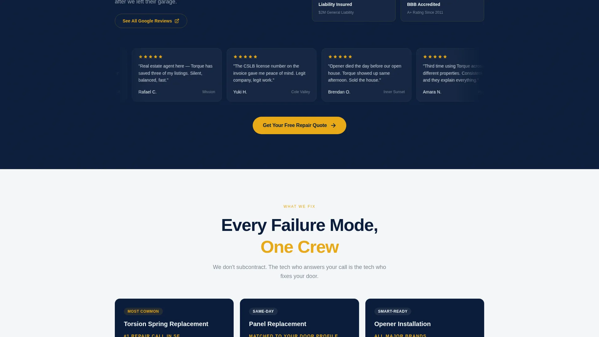 Trusted Garagedoor | Free Website Template | Rocket