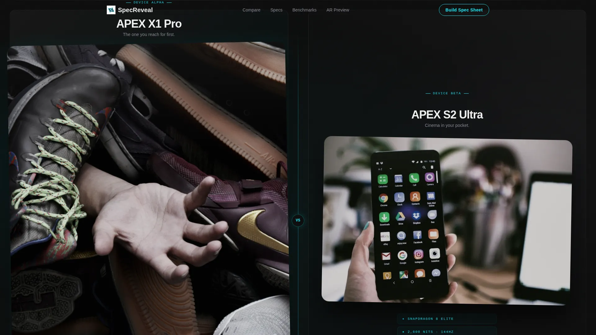 Electronics Landing Page Template | Data-First Split Screen