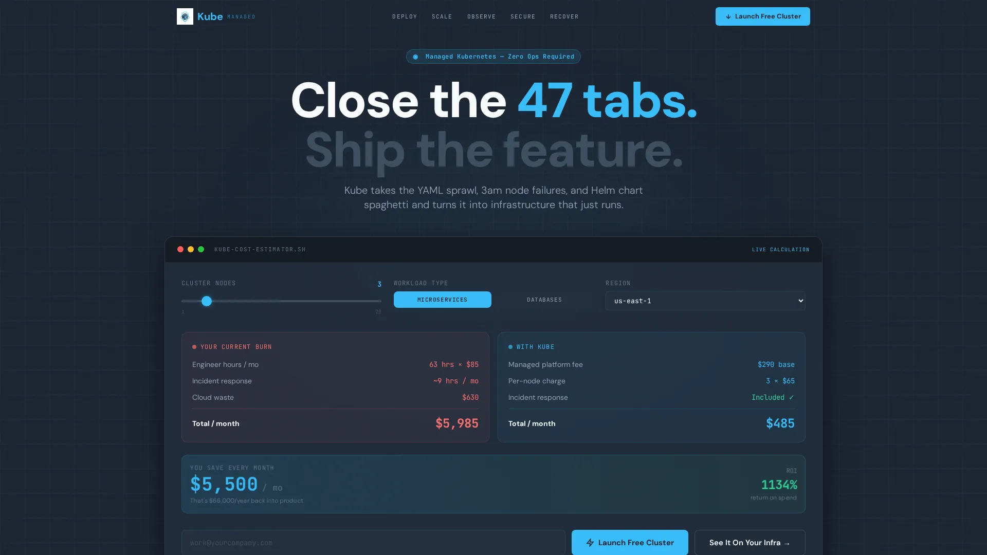 Containerization Managed Service Landing Page Template