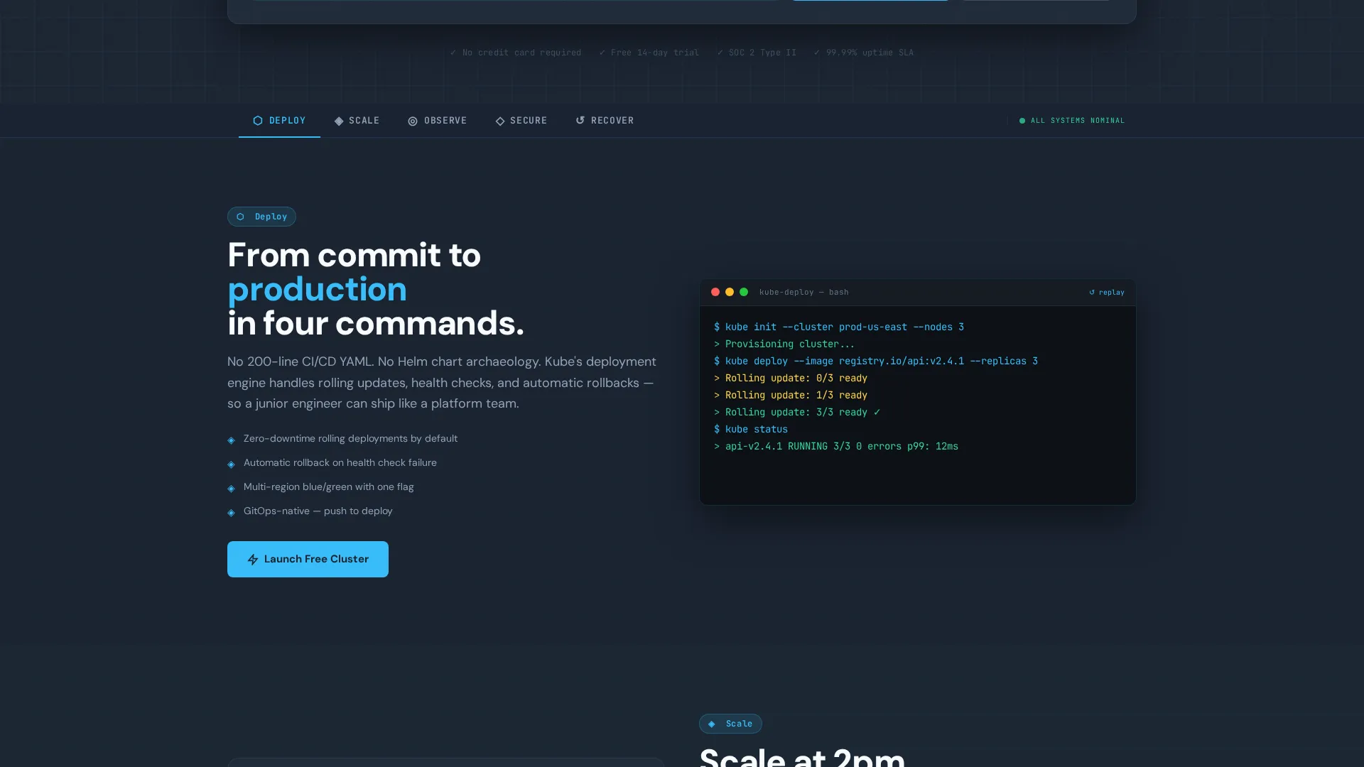Containerization Managed Service Landing Page Template