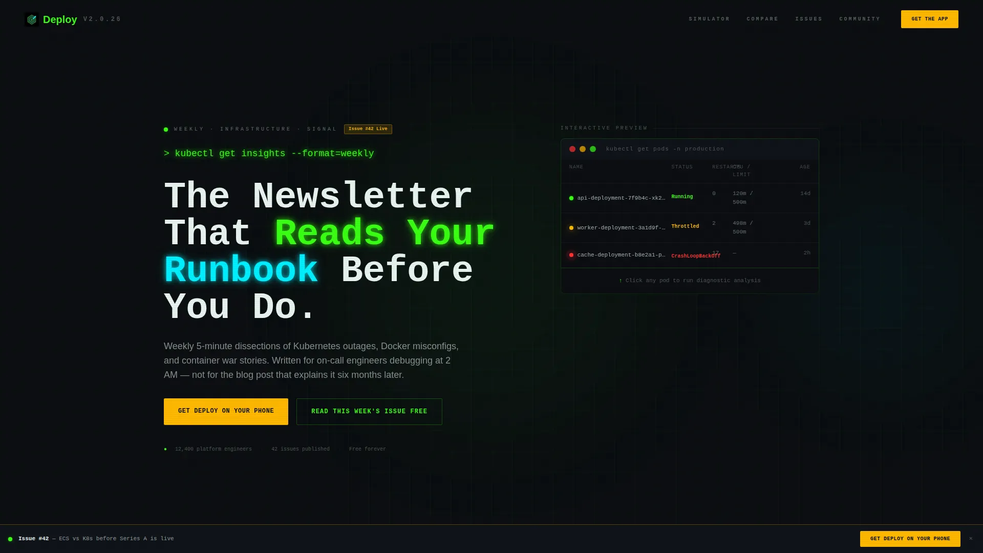 Containerization Newsletter Landing Page Template
