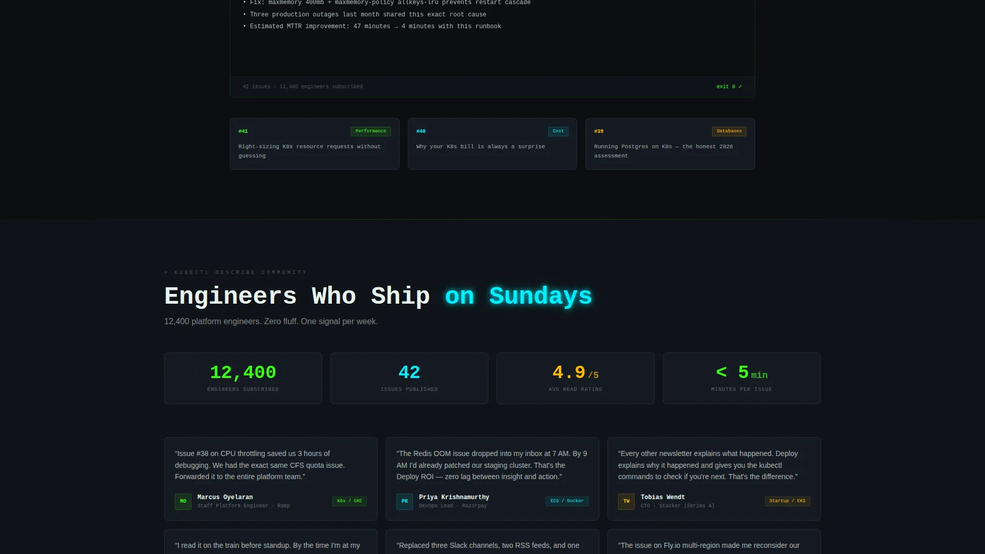 Containerization Newsletter Landing Page Template