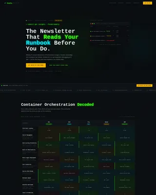 Containerization Newsletter Landing Page Template