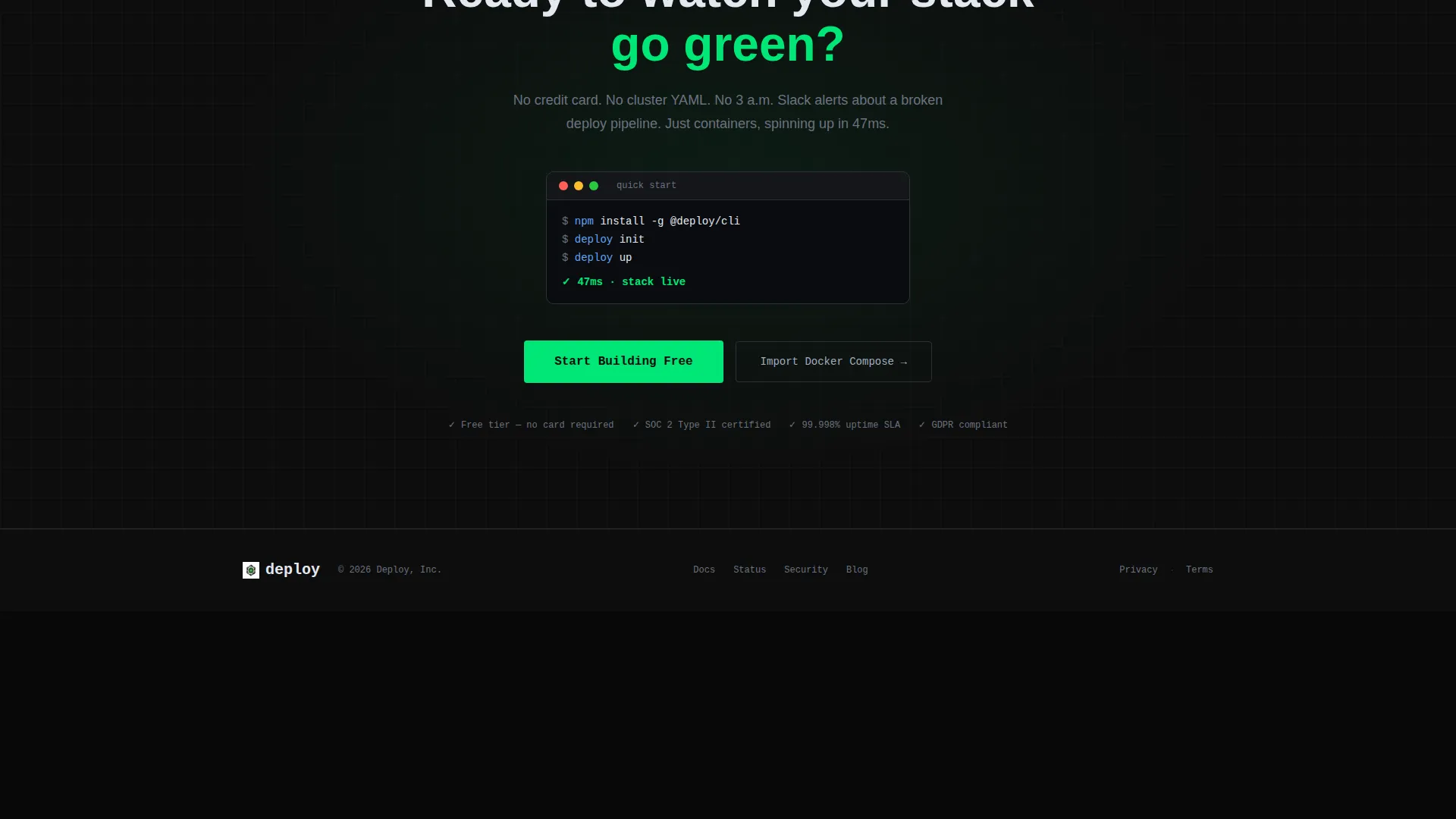 Interactive Containerization Comparison Landing Page