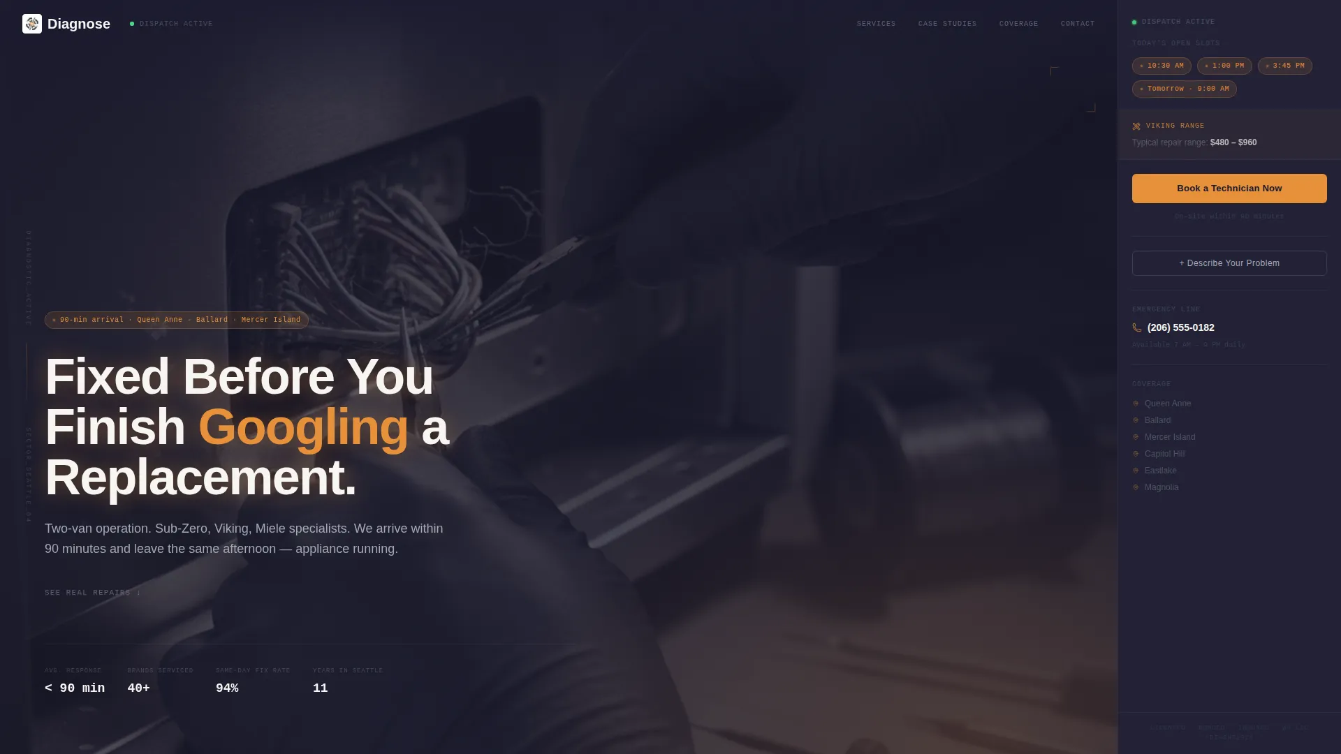Rapid Appliancerepair | Free Website Template | Rocket
