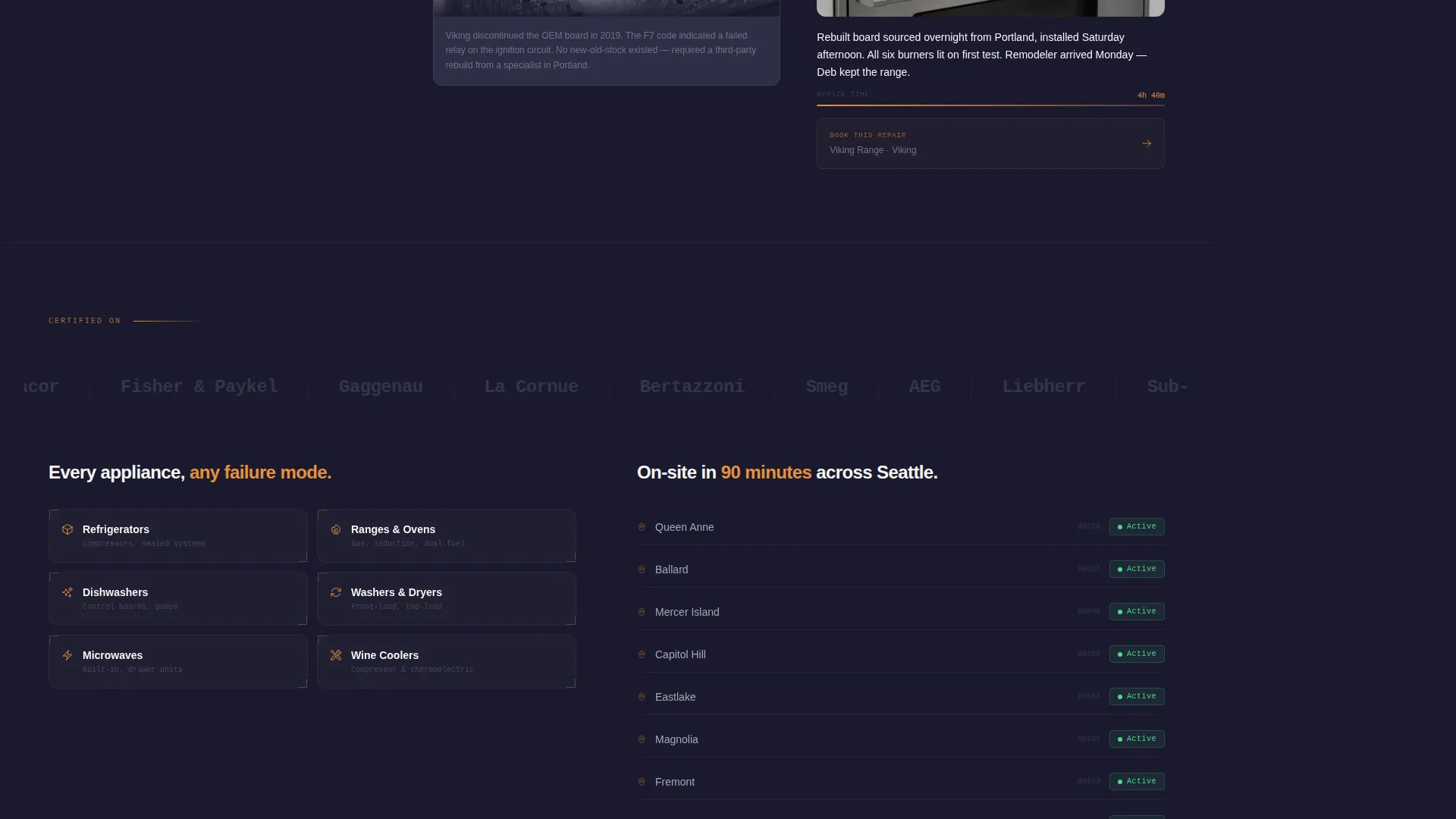 Rapid Appliancerepair | Free Website Template | Rocket