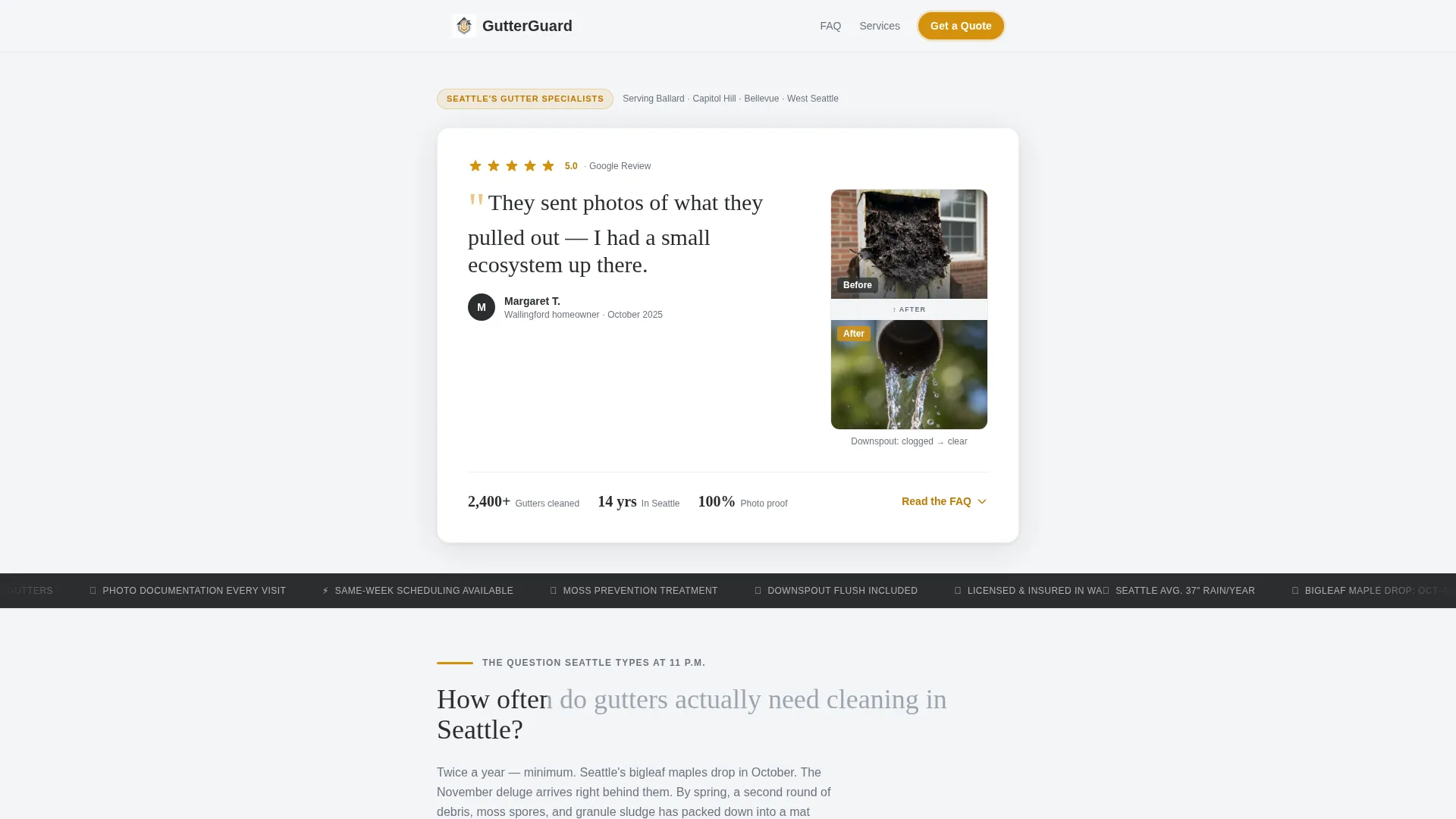 Trusted Guttercleaning | Free Website Template | Rocket