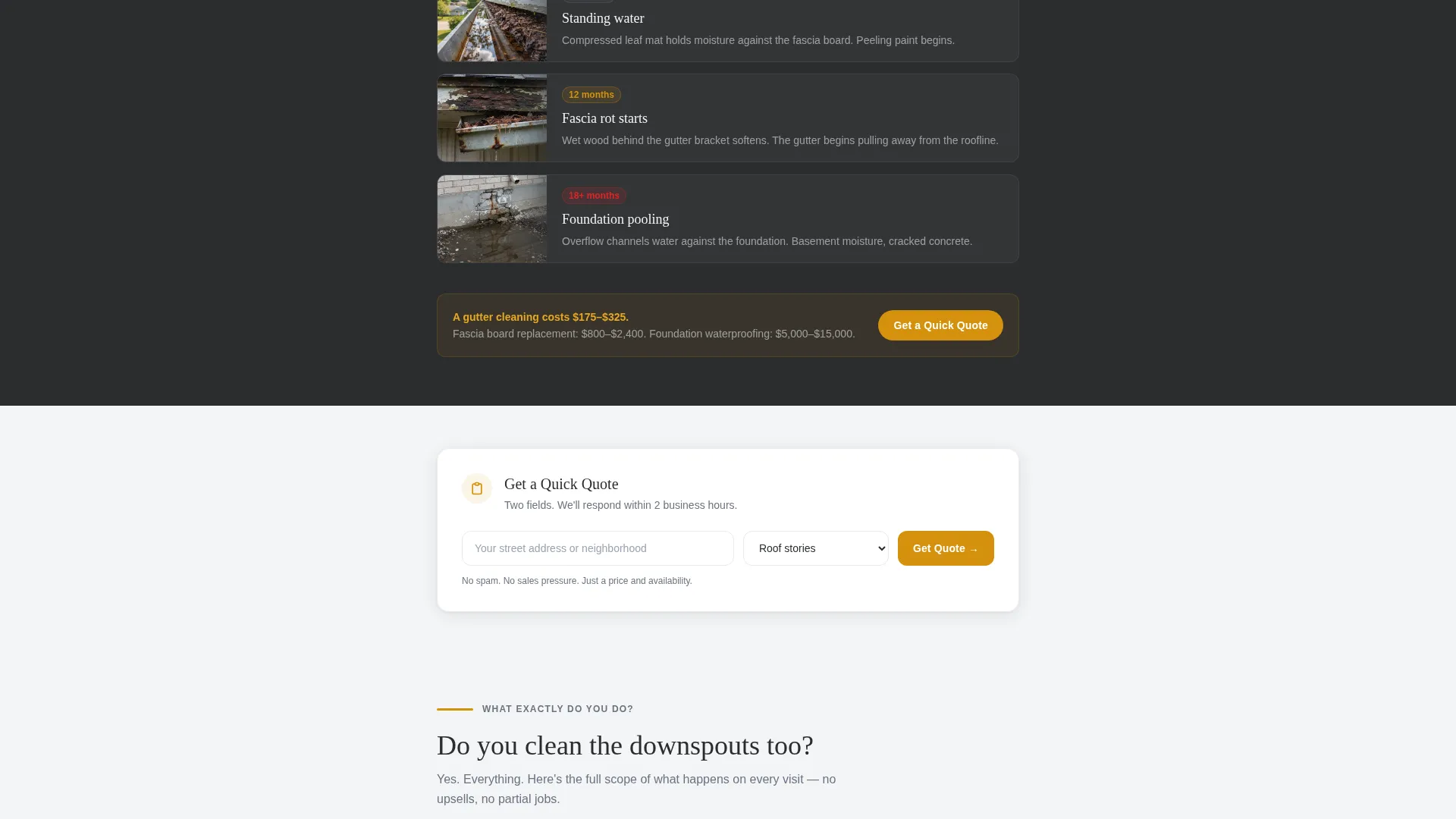 Trusted Guttercleaning | Free Website Template | Rocket