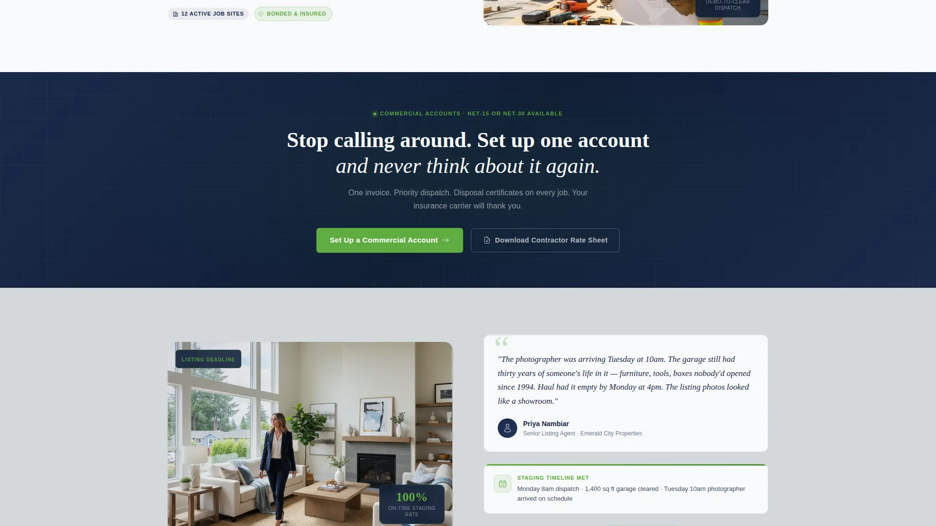 Professional Waste Hauling | Free Website Template | Rocket