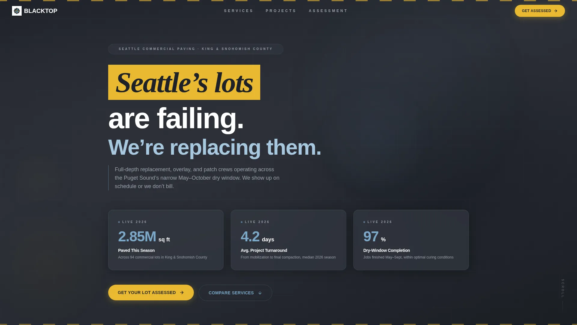 Highimpact Asphalt | Free Website Template | Rocket