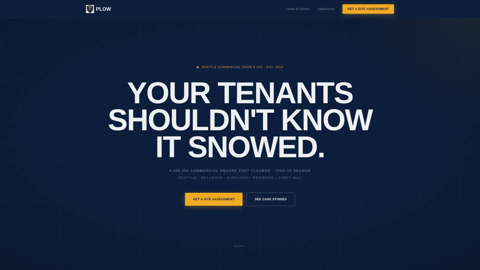 Professional Snow Removal | Free Website Template | Rocket