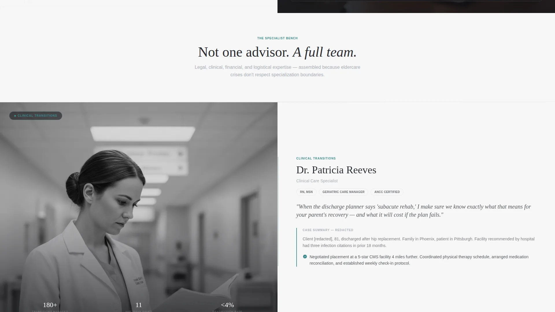 Senior Care Consulting Landing Page Template