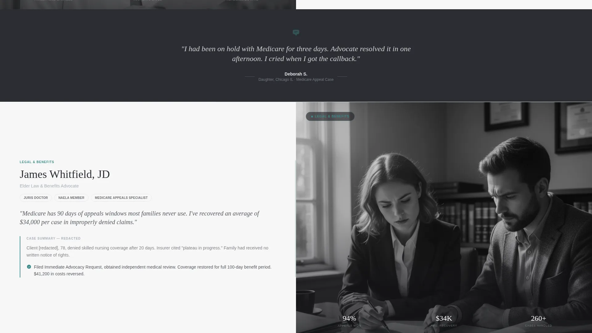 Senior Care Consulting Landing Page Template