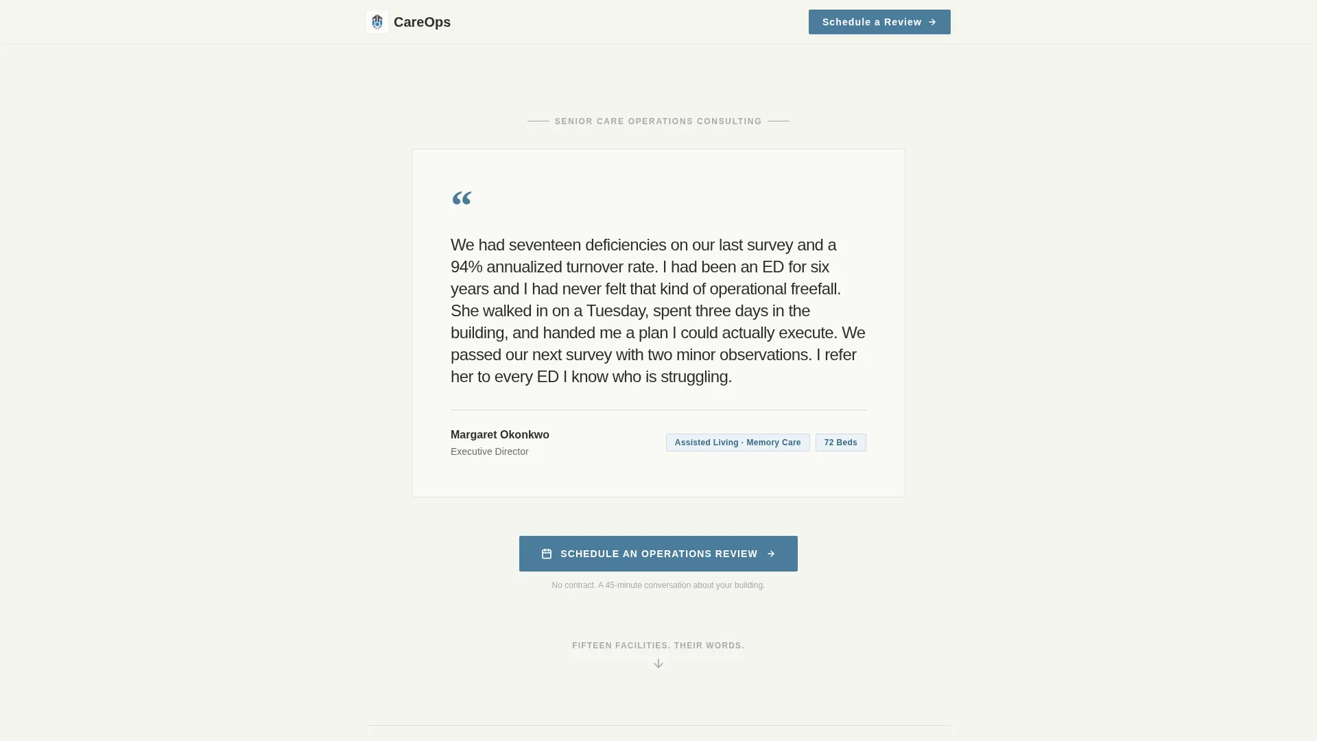 Senior Care Consultant Landing Page Template