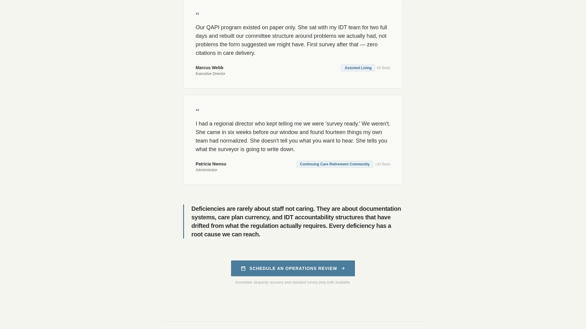 Senior Care Consultant Landing Page Template