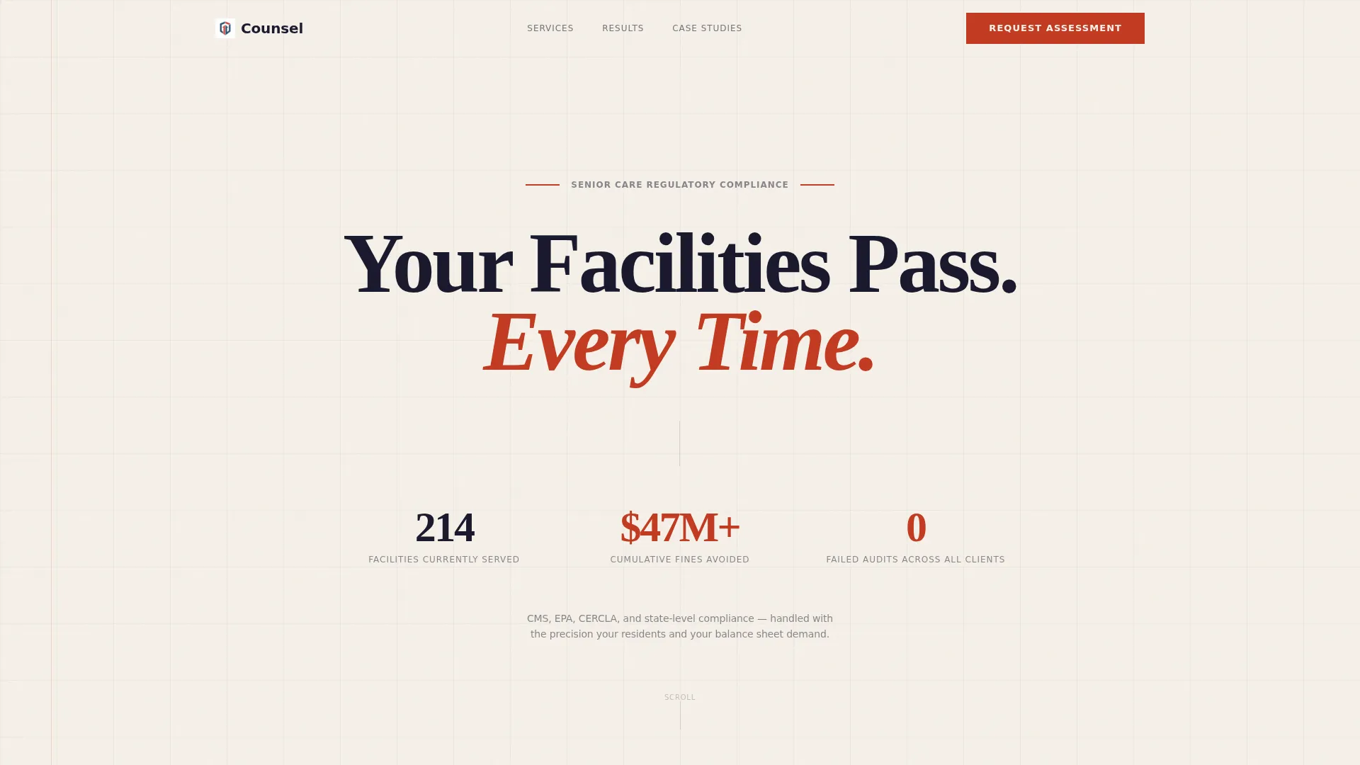Proven Regulatory Compliance Landing Page Template
