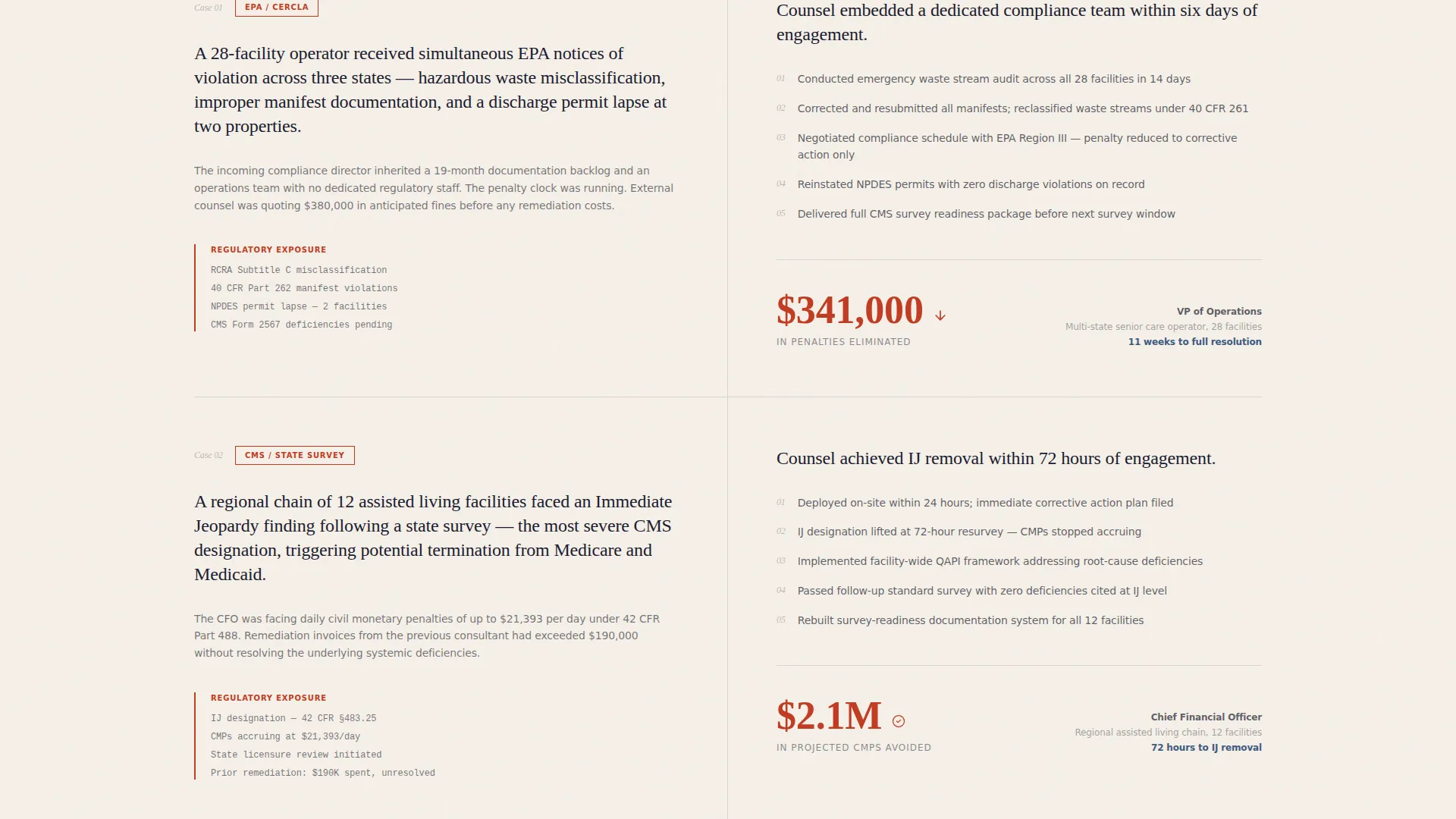 Proven Regulatory Compliance Landing Page Template