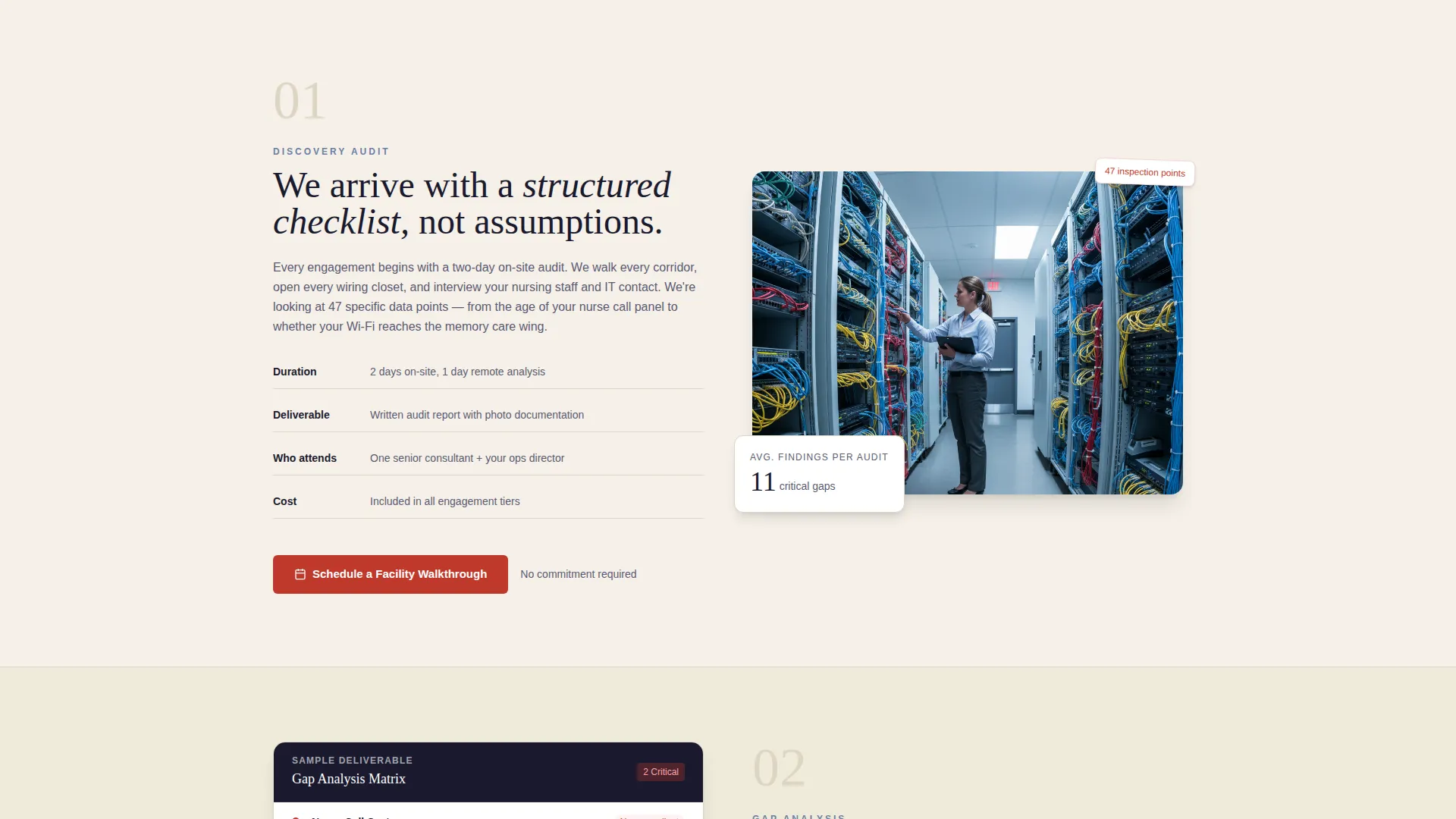 Senior Care Technology Consulting Landing Page