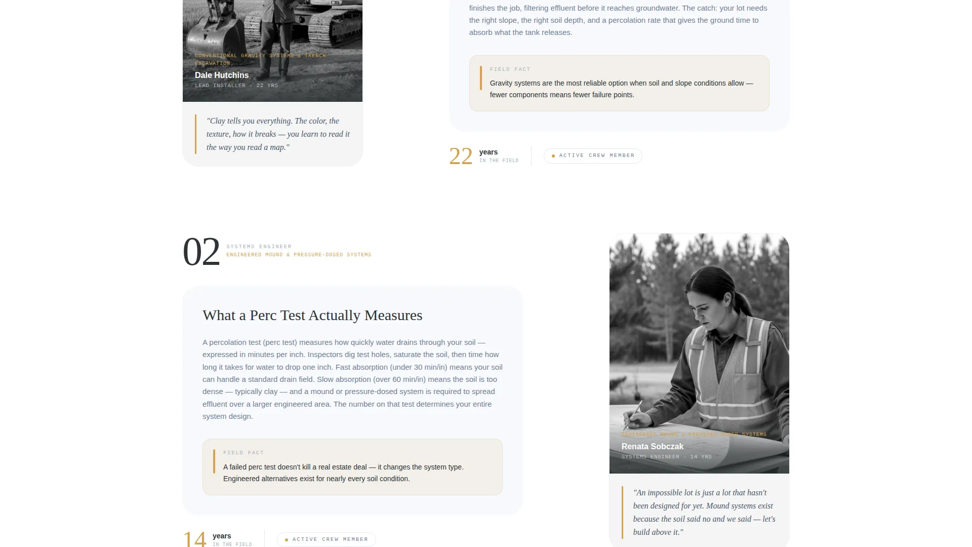 Septic Installer Editorial Landing Page Template
