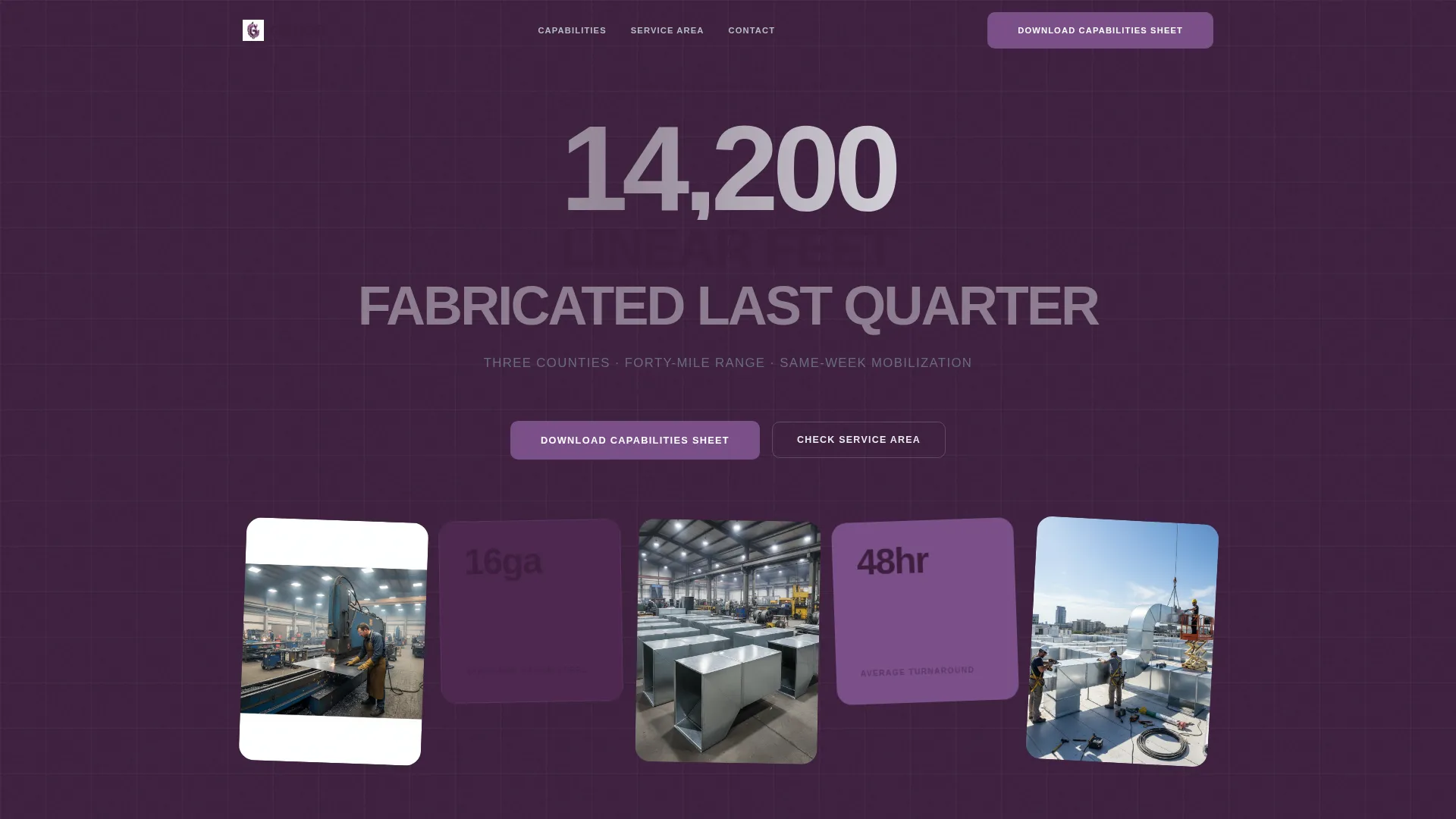 Sheet Metal Worker Business Blog Website Template