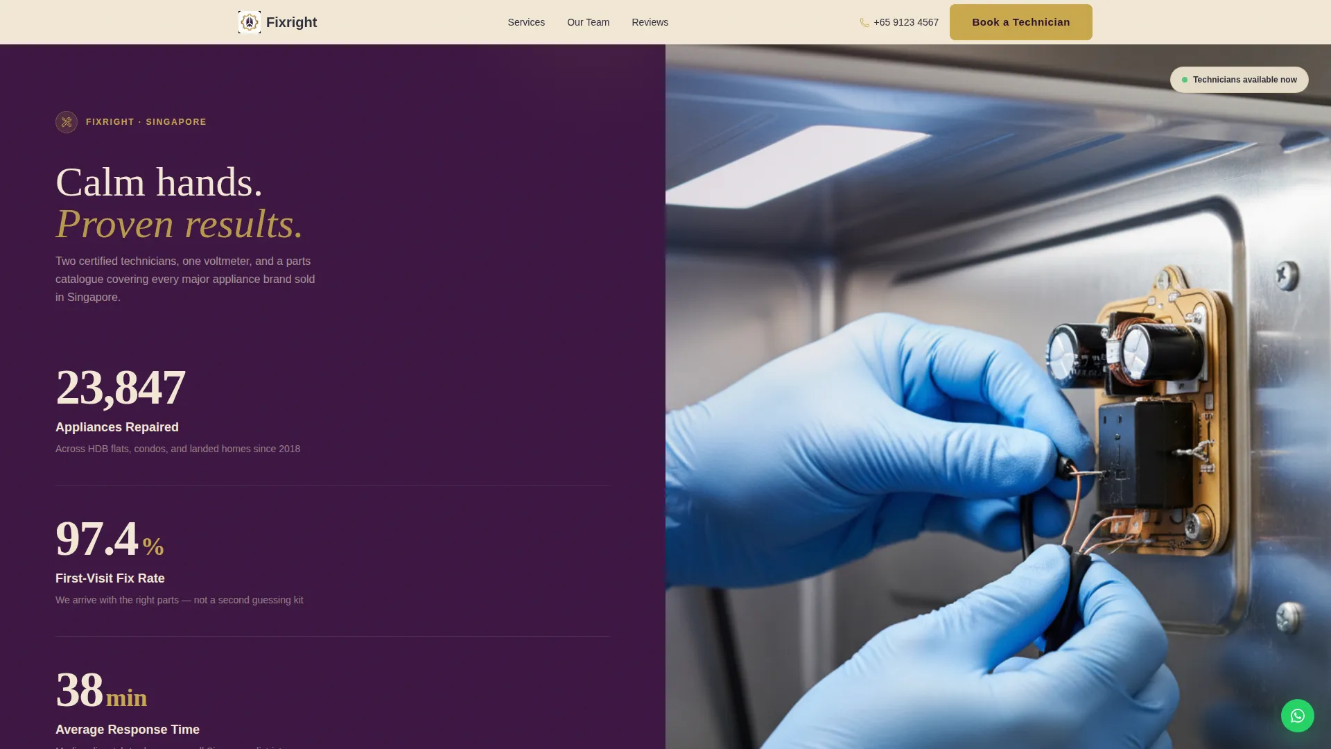 Appliance Repair Landing Page Template