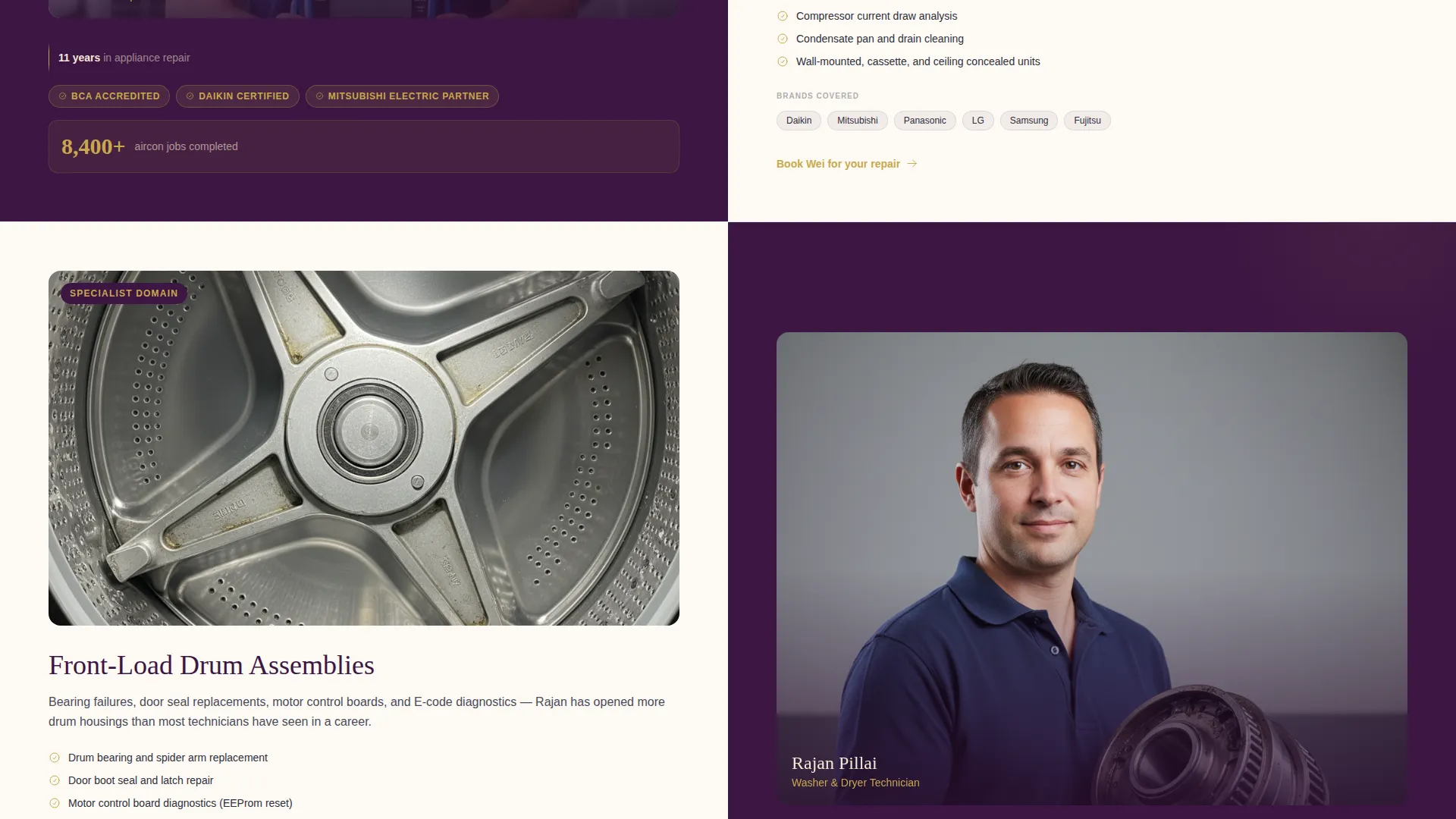 Appliance Repair Landing Page Template