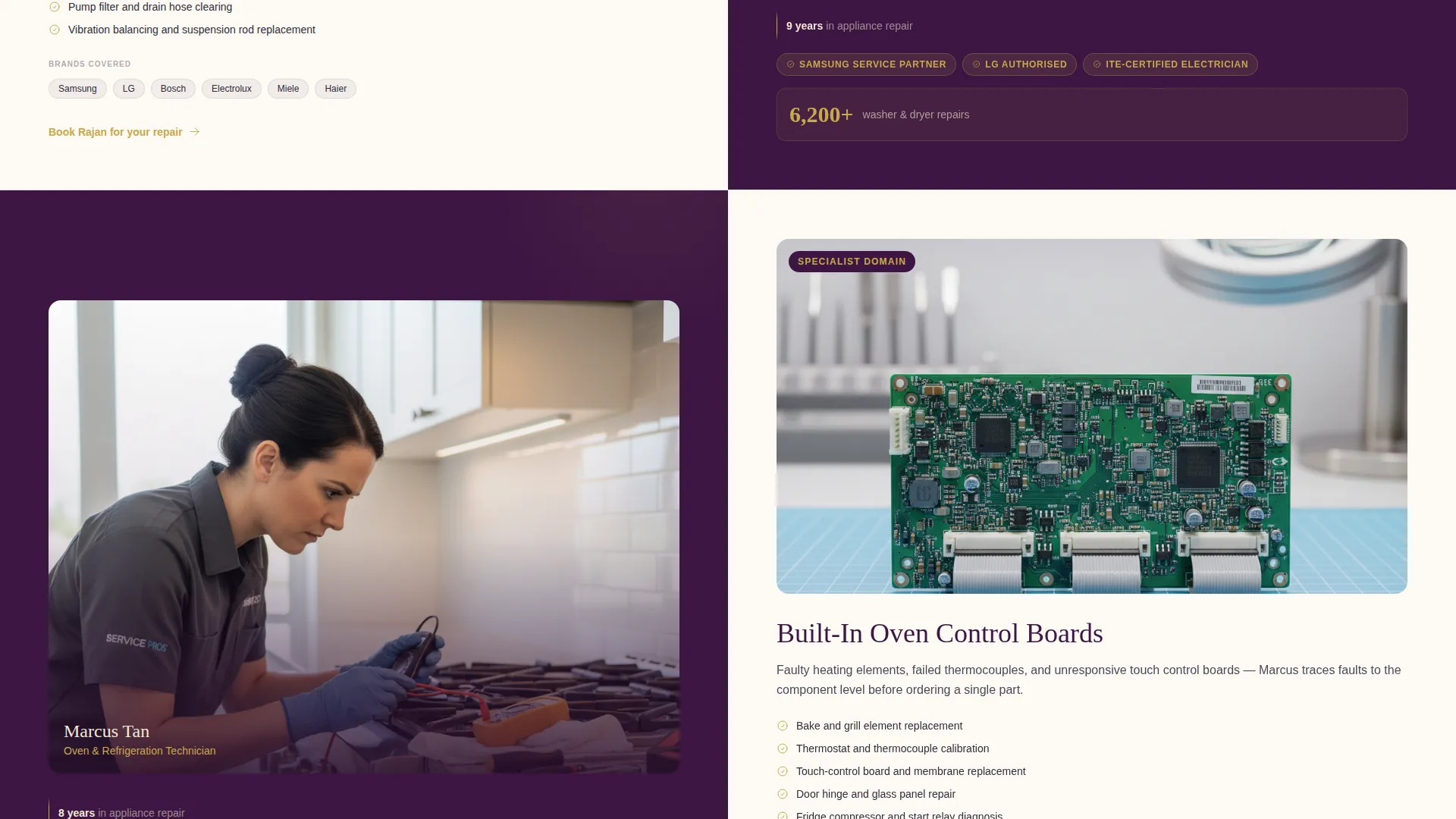 Appliance Repair Landing Page Template