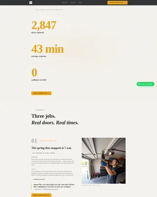 Garage Door Repair Landing Page Template for Singapore