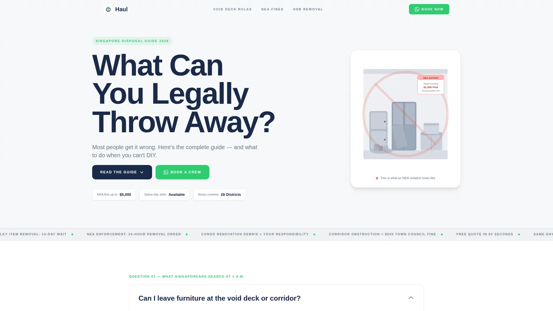 Fast Junk Disposal Landing Page Template