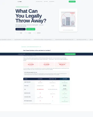 Fast Junk Disposal Landing Page Template