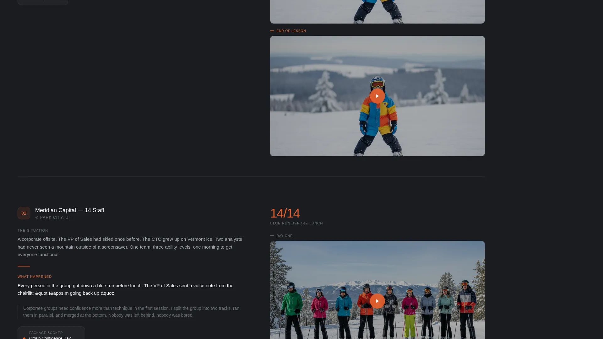Ski Instructor Booking Website Template