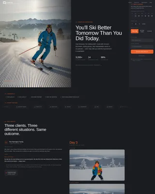 Ski Instructor Booking Website Template