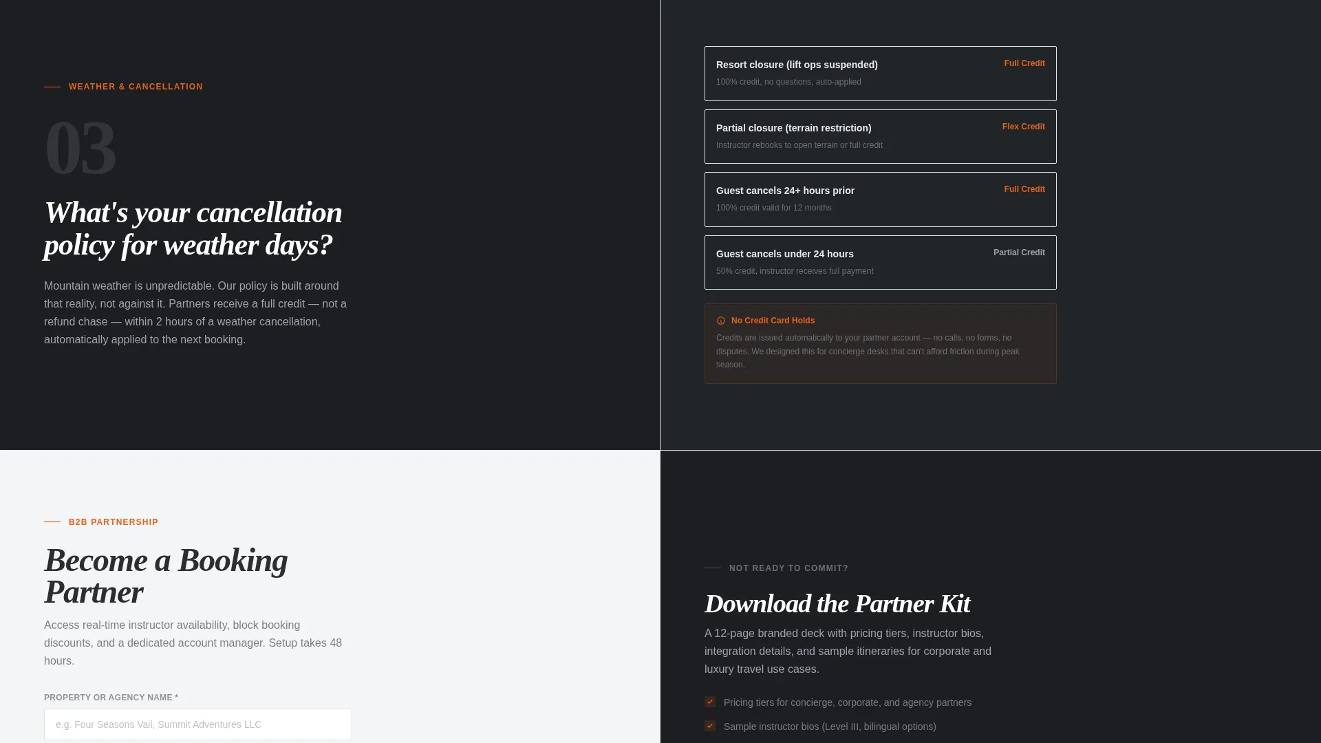 Elite Ski Instructor Service Landing Page Template