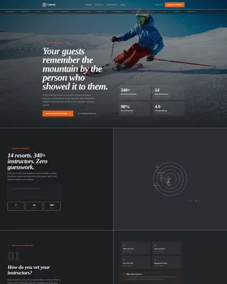 Elite Ski Instructor Service Landing Page Template