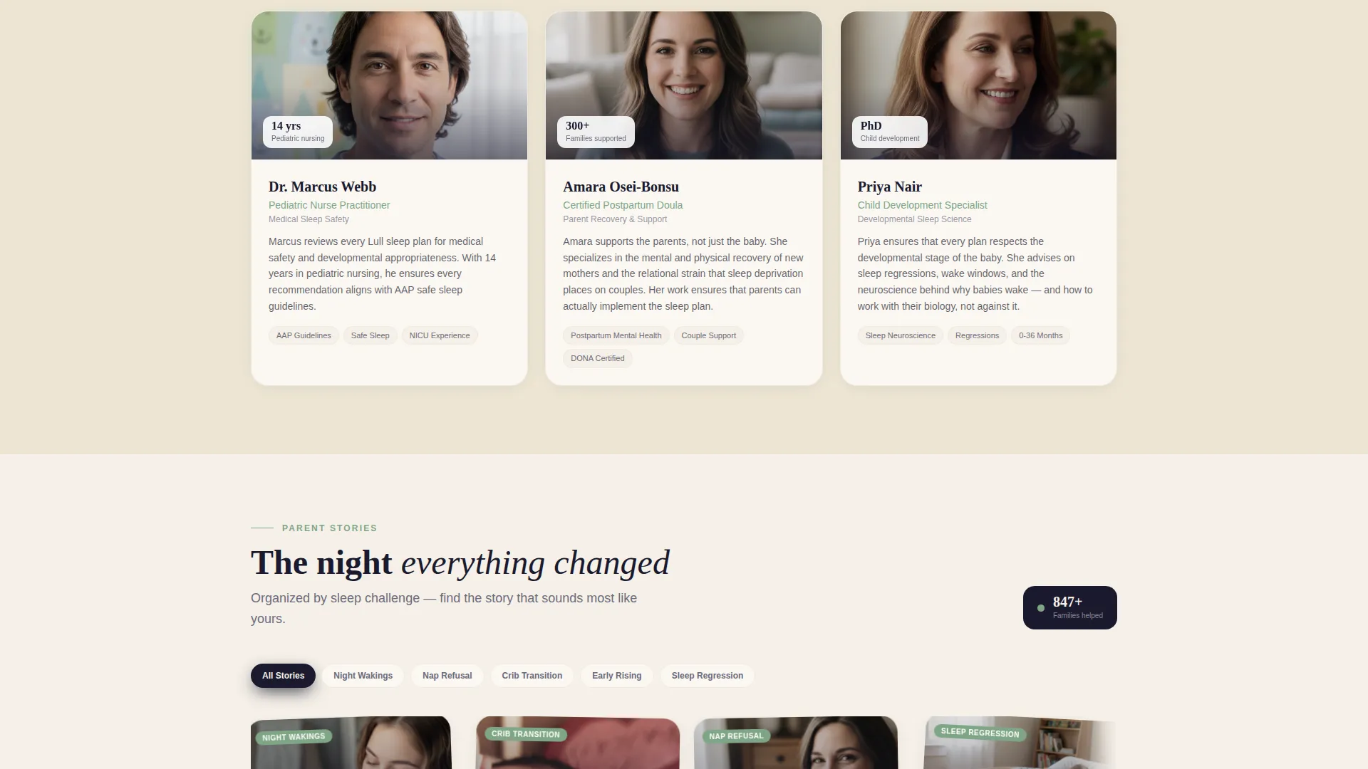 Sleep Consultant (Baby) Booking Website Template