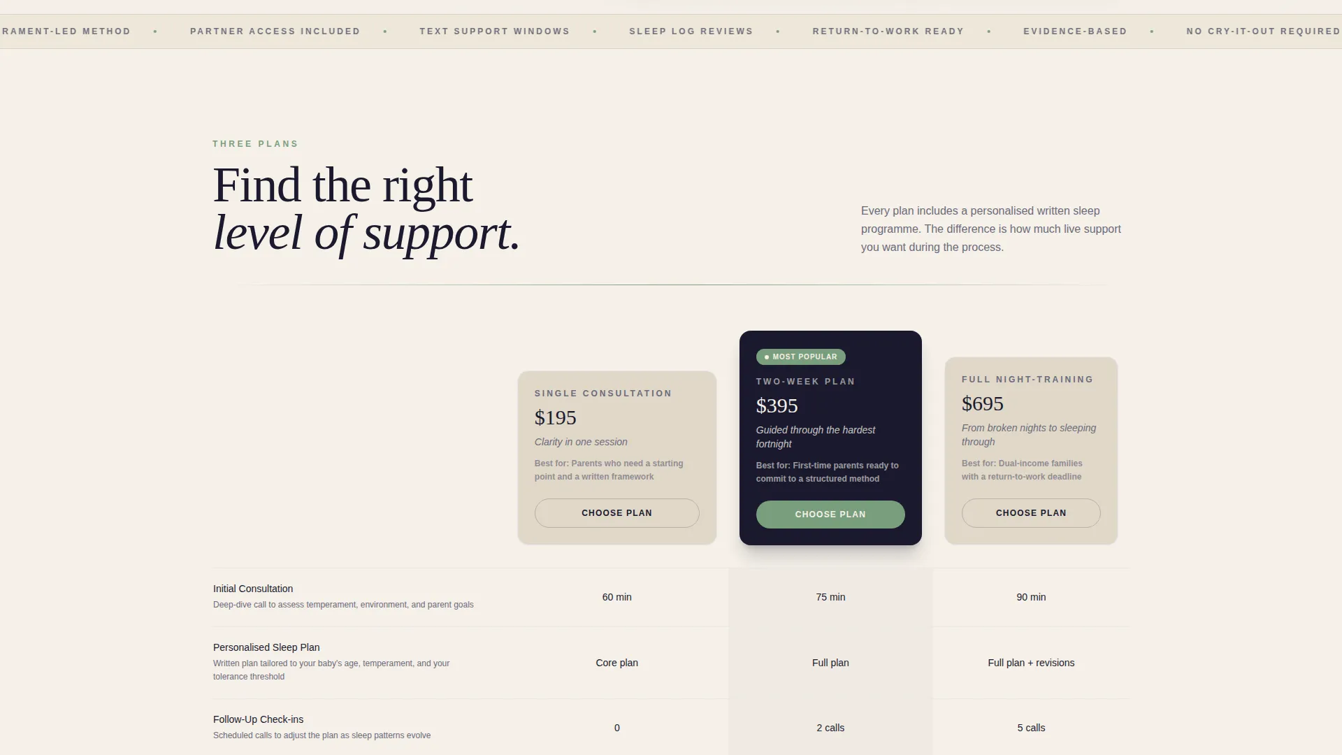 Sleep Consultant (Baby) Specialist Booking Website Template