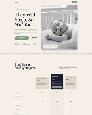 Sleep Consultant (Baby) Specialist Booking Website Template