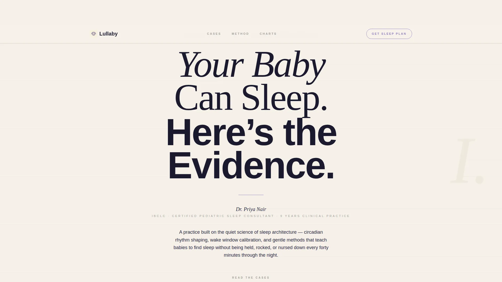 Sleep Consultant (Baby) Portfolio Website Template