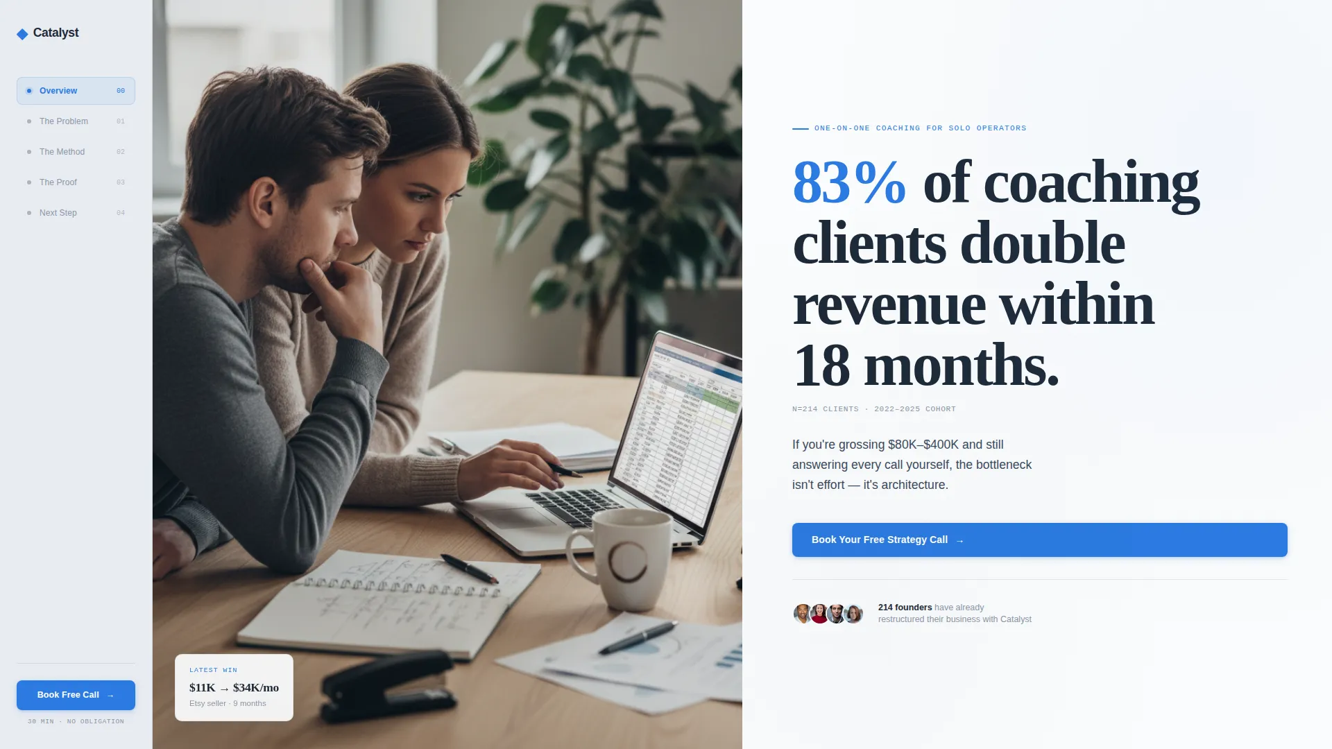 High-Impact Business Coaching Landing Page Template