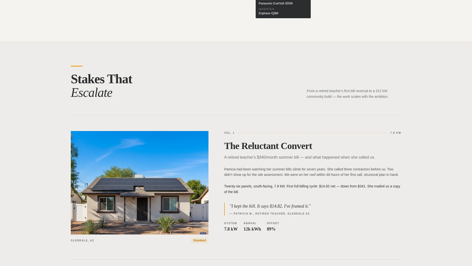 Editorial Solar Installer Landing Page Template