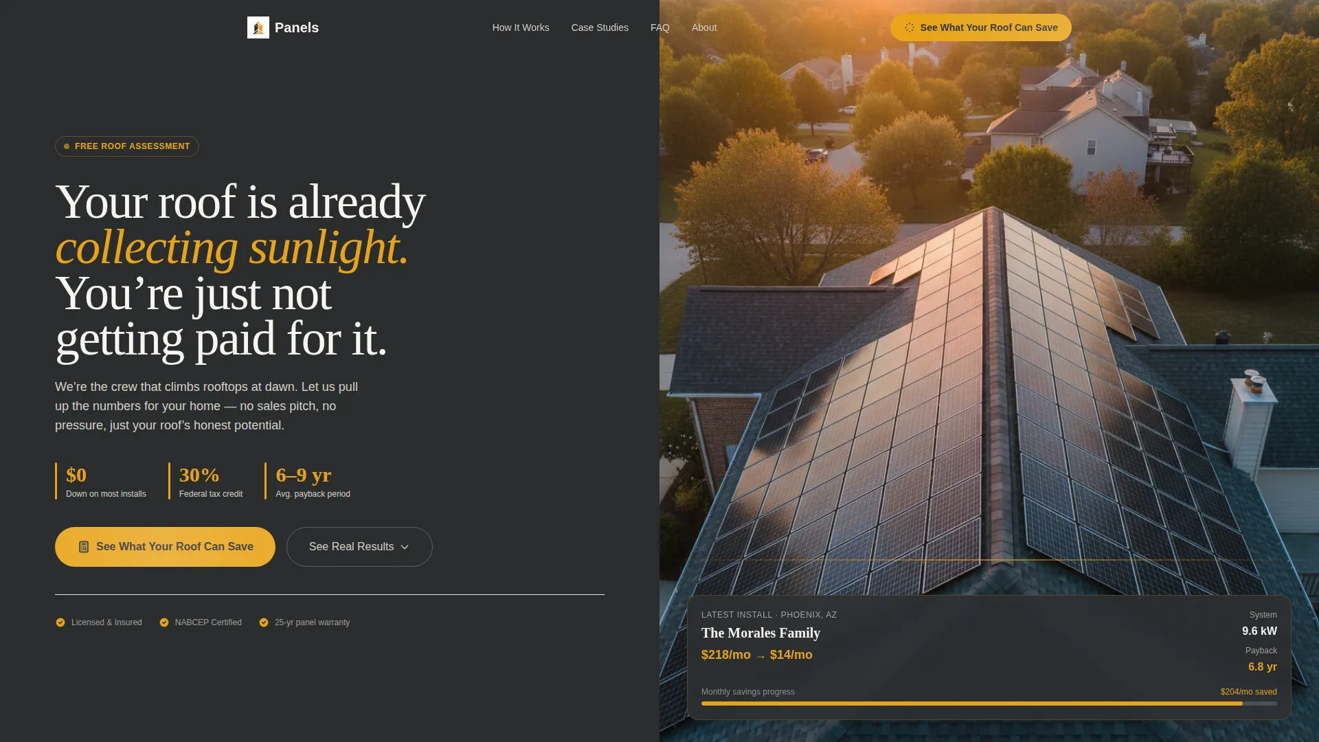 Solar Installer Landing Page Template