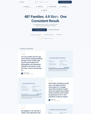 Speech Therapist Testimonials Landing Page Template