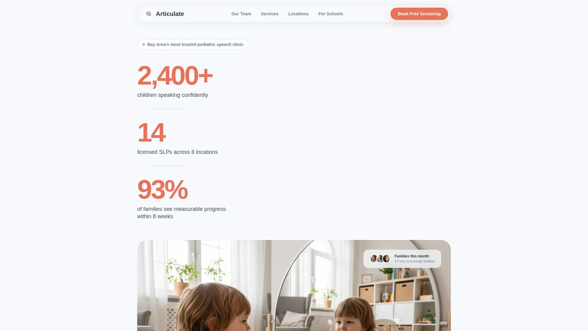 Speech Therapy Landing Page Template