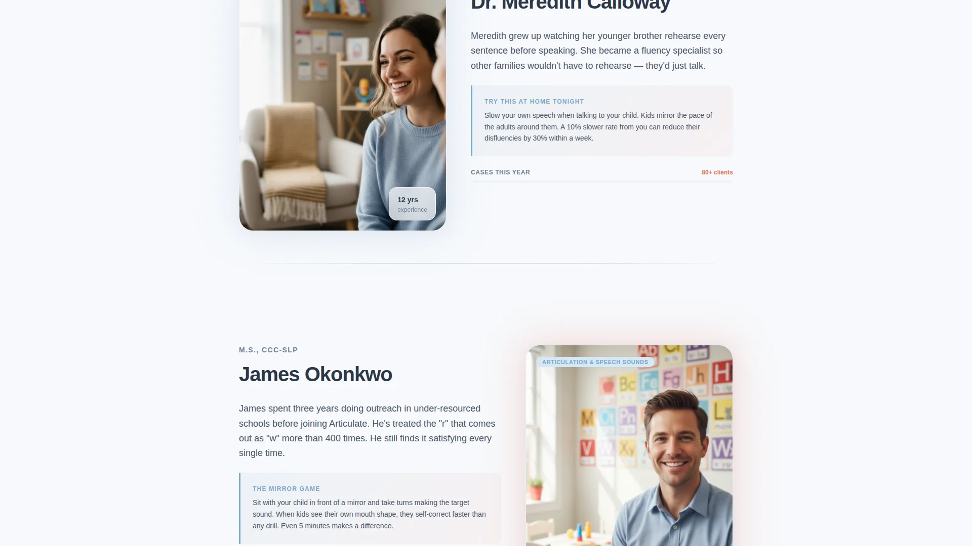 Speech Therapy Landing Page Template