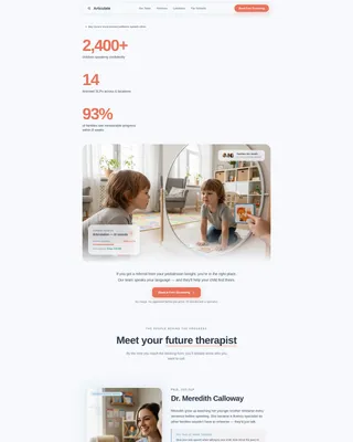 Speech Therapy Landing Page Template