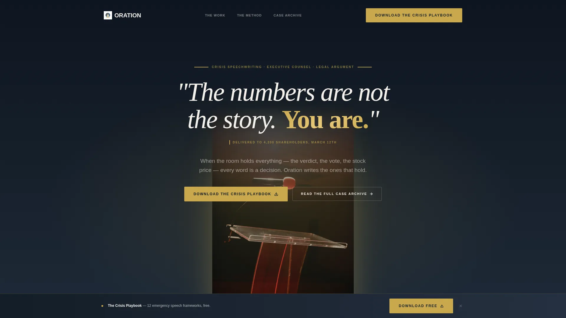 Speechwriter Blog & Content Website Template