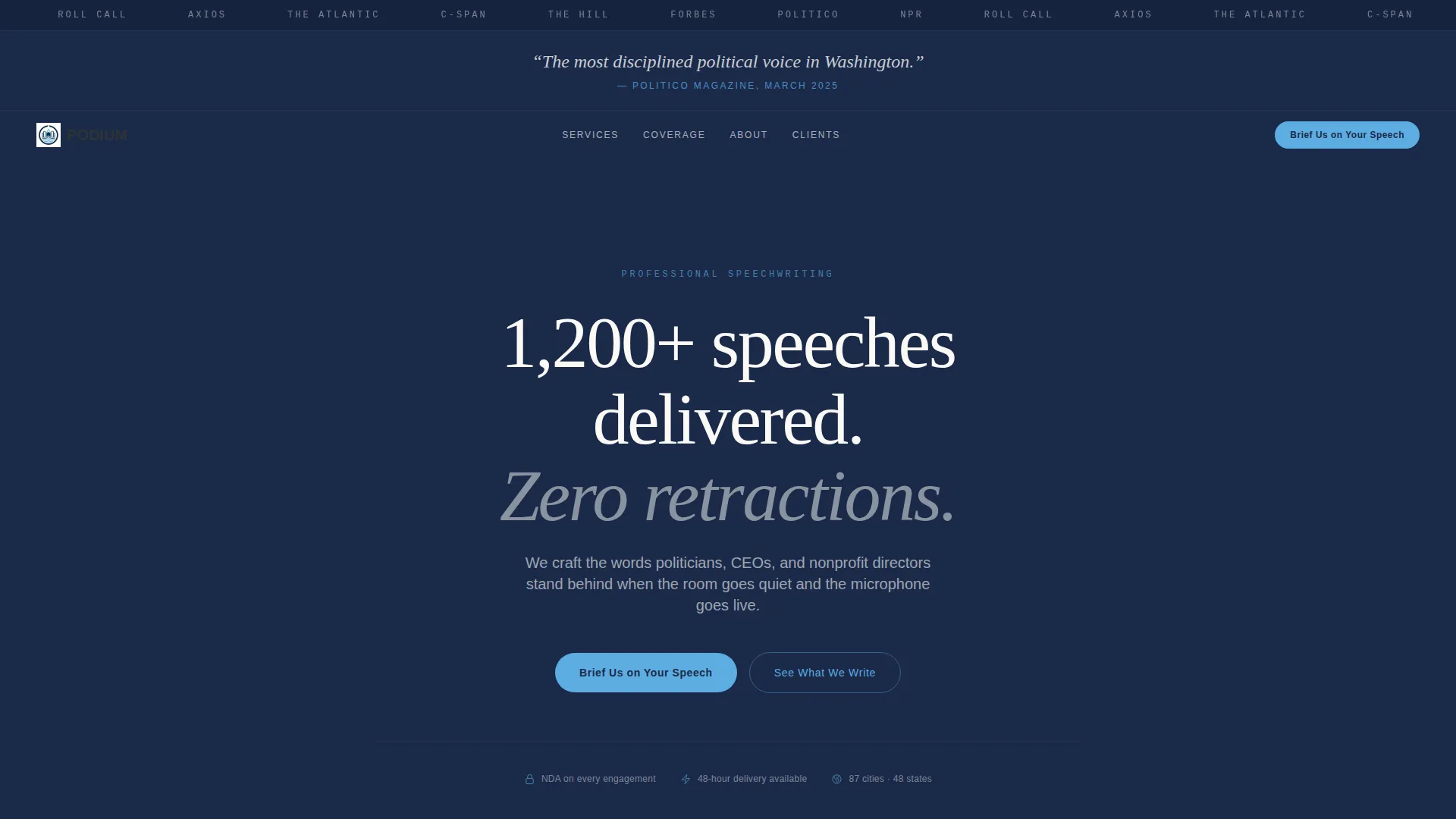 Speechwriter Professional Website Template