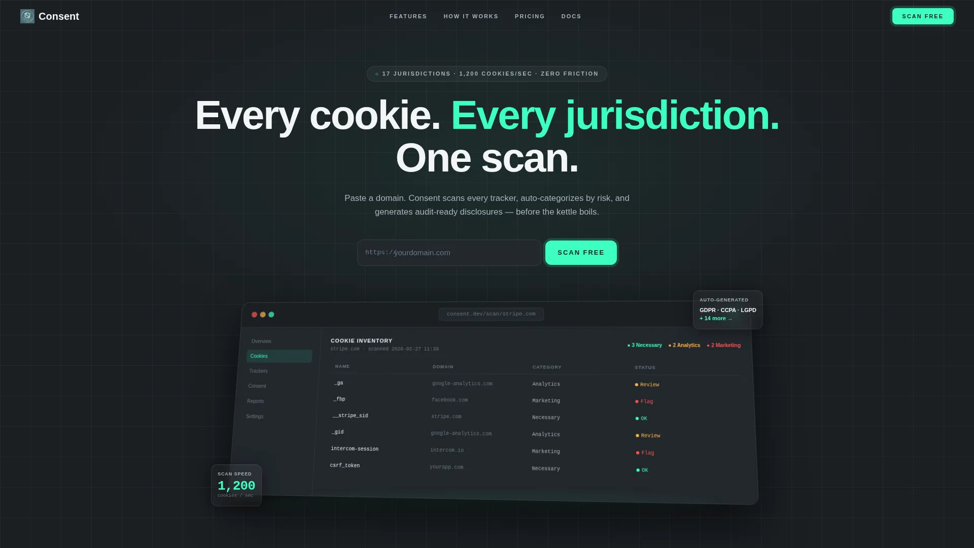 Cookie Policy Generator Landing Page Template